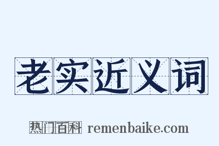 老实近义词是什么意思的图片